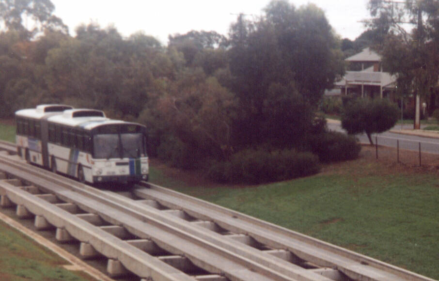 The ultimate in bus rapid transit (BRT) guided bus or O-Bahn