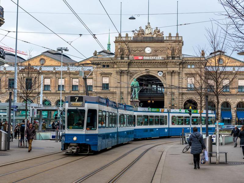 Zurich's famous trams