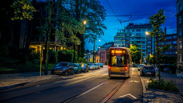Night tram service in Brussels